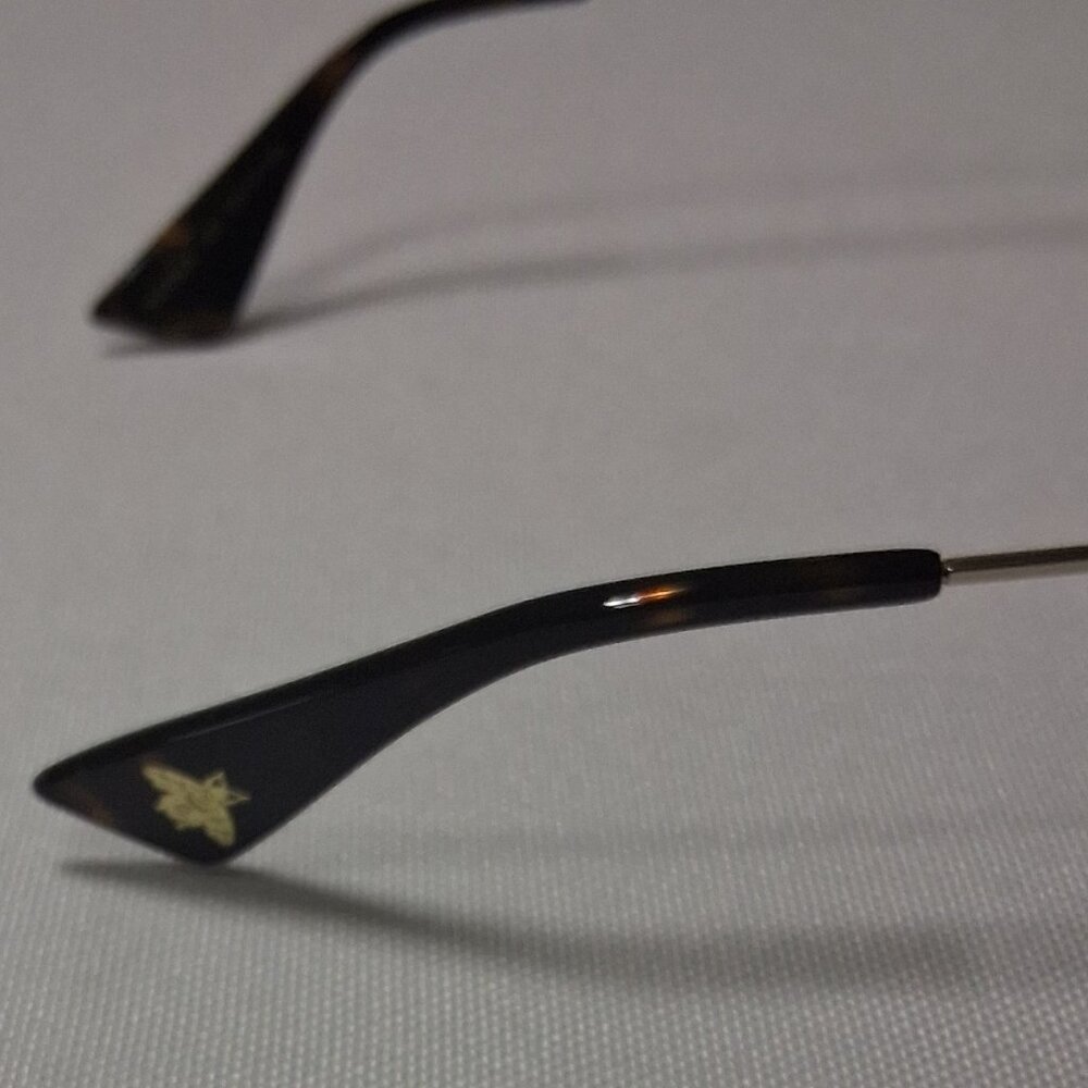 Gucci Pilot Urban Web Block Aviator Sunglasses – Gold/Green – GG0062S-003-57 - Picture 8 of 11